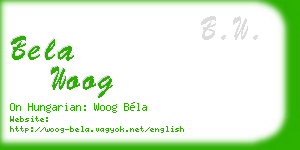 bela woog business card