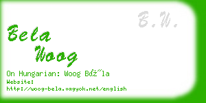 bela woog business card